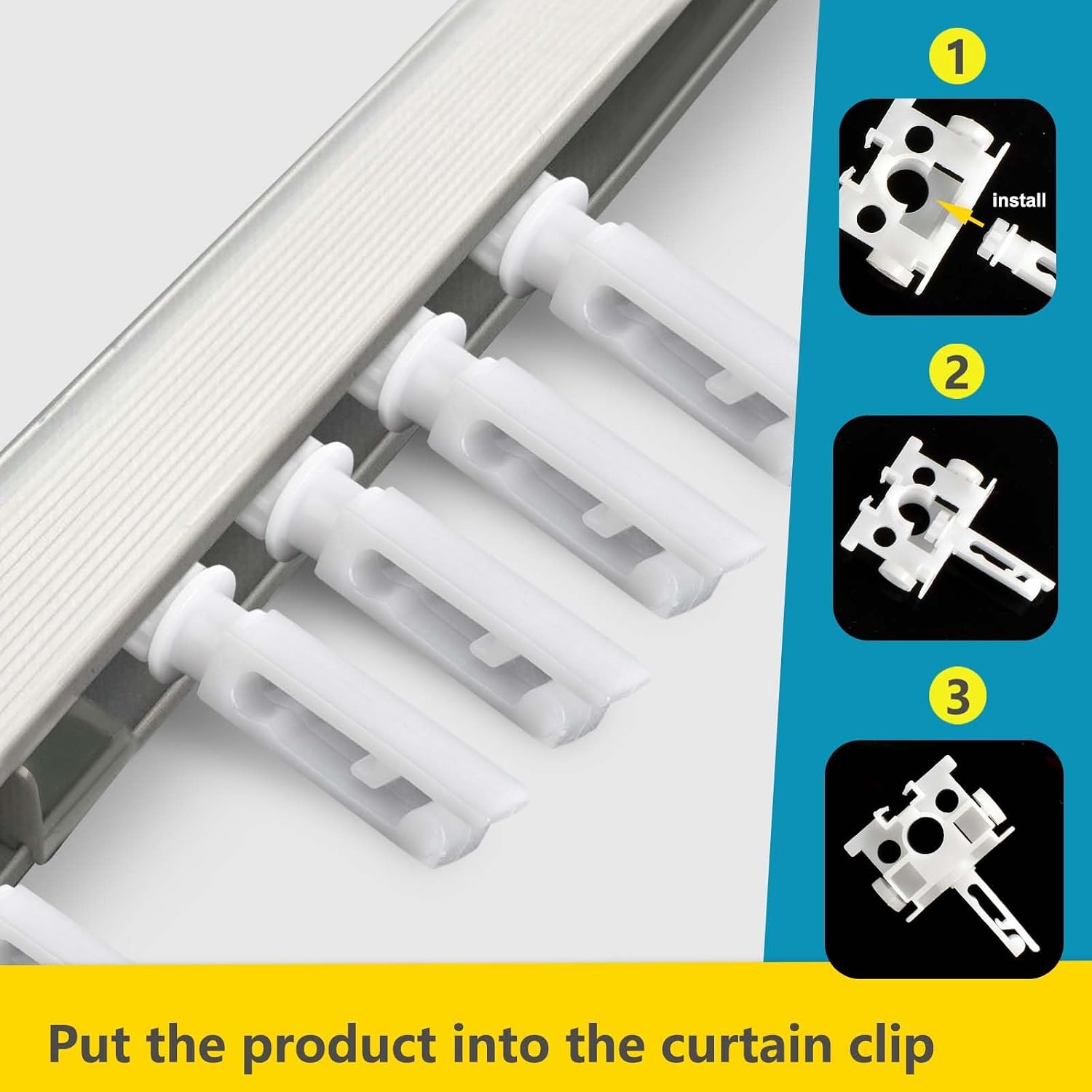 40 Pack Clear Vertical Blind Repair Tabs Sets with Vertical Blinds Replacement Stems and Clear Self-Adhesive Blinds Replacement Fixers, Window Blinds Repair Parts
