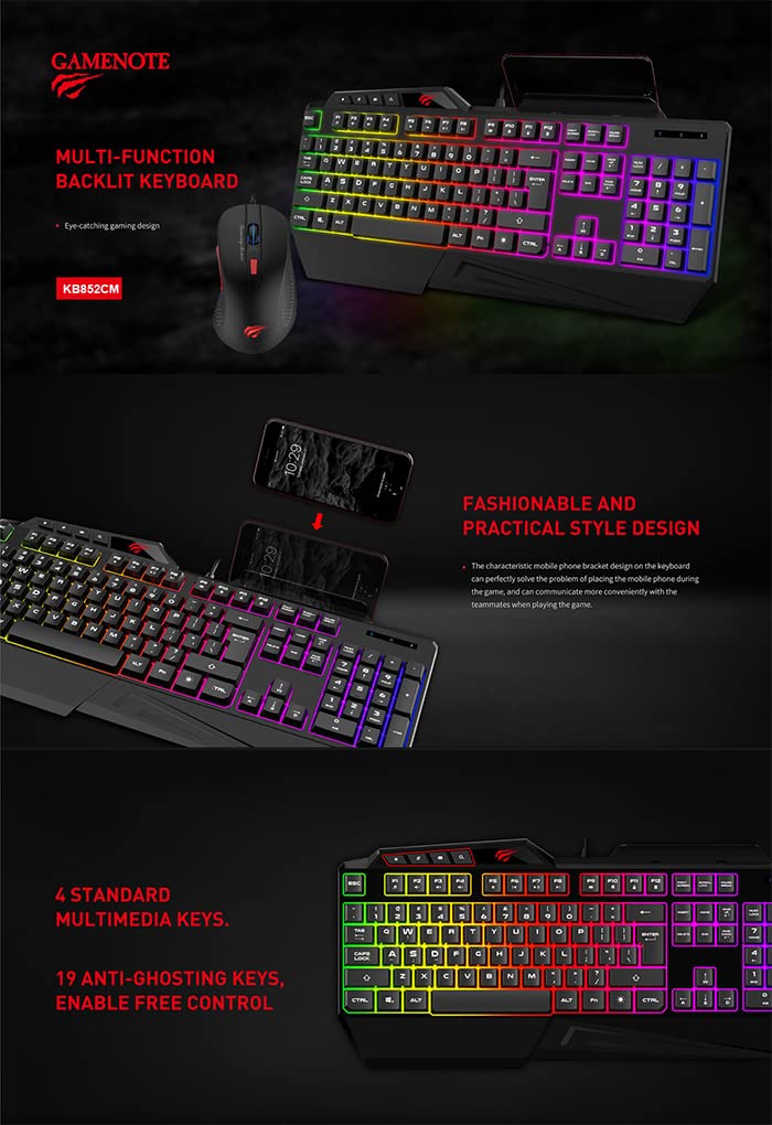 Havit KB852CM Mechanical Keyboard And Mouse Combo Music
