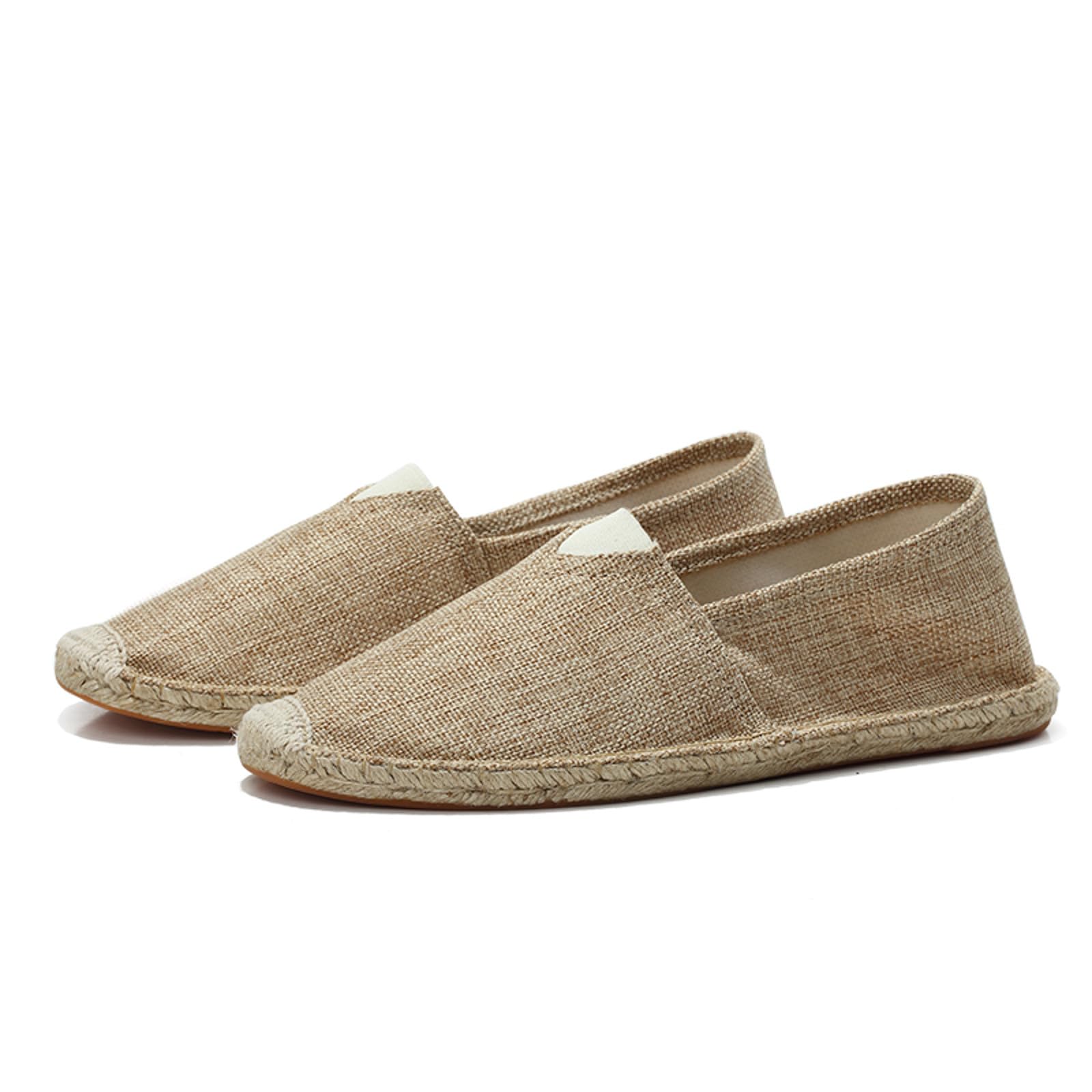 Generisch Espadrilles Für Damen & Herren, Sommer Espadrilles Flache Sommerschuhe Leinen Herren Gesundheitsschuhe Canvas Slipper, 35-47