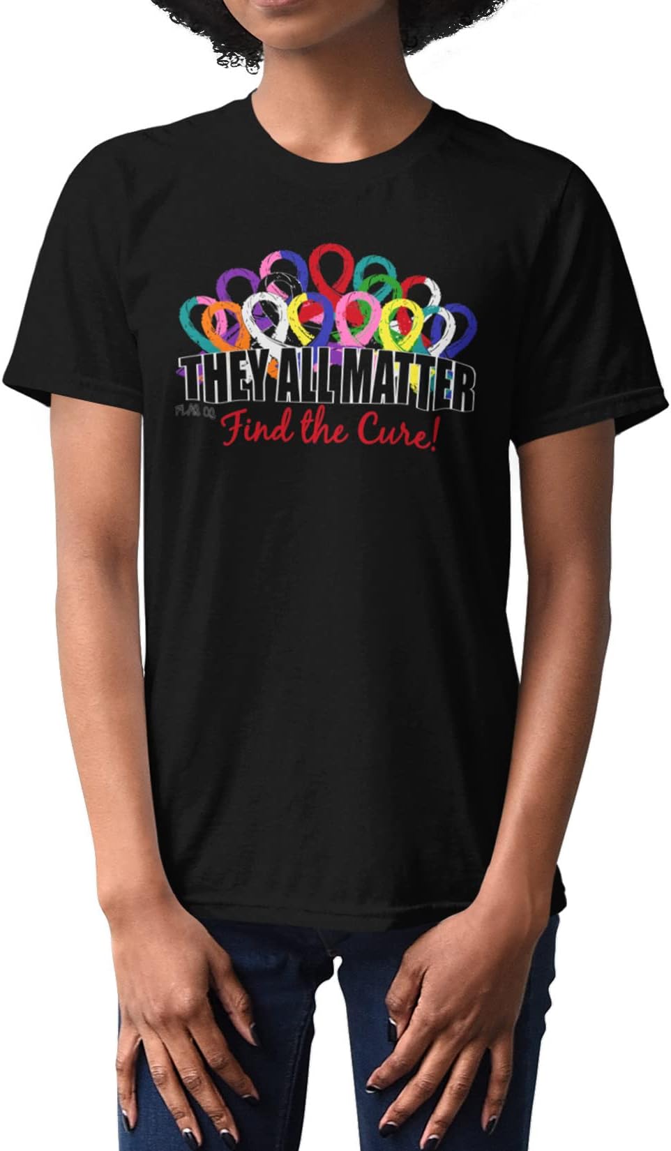 They All Matter Find The Cure Cancer Awareness Ribbons T-Shirt