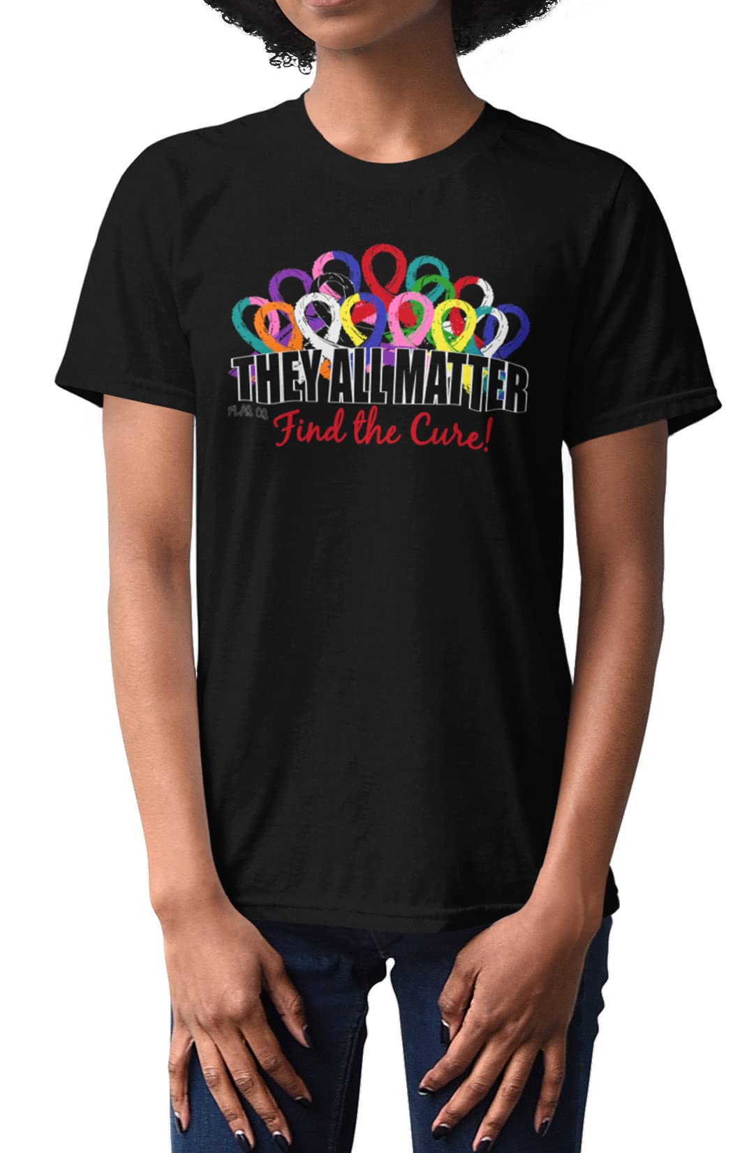 They All Matter Find The Cure Cancer Awareness Ribbons T-Shirt