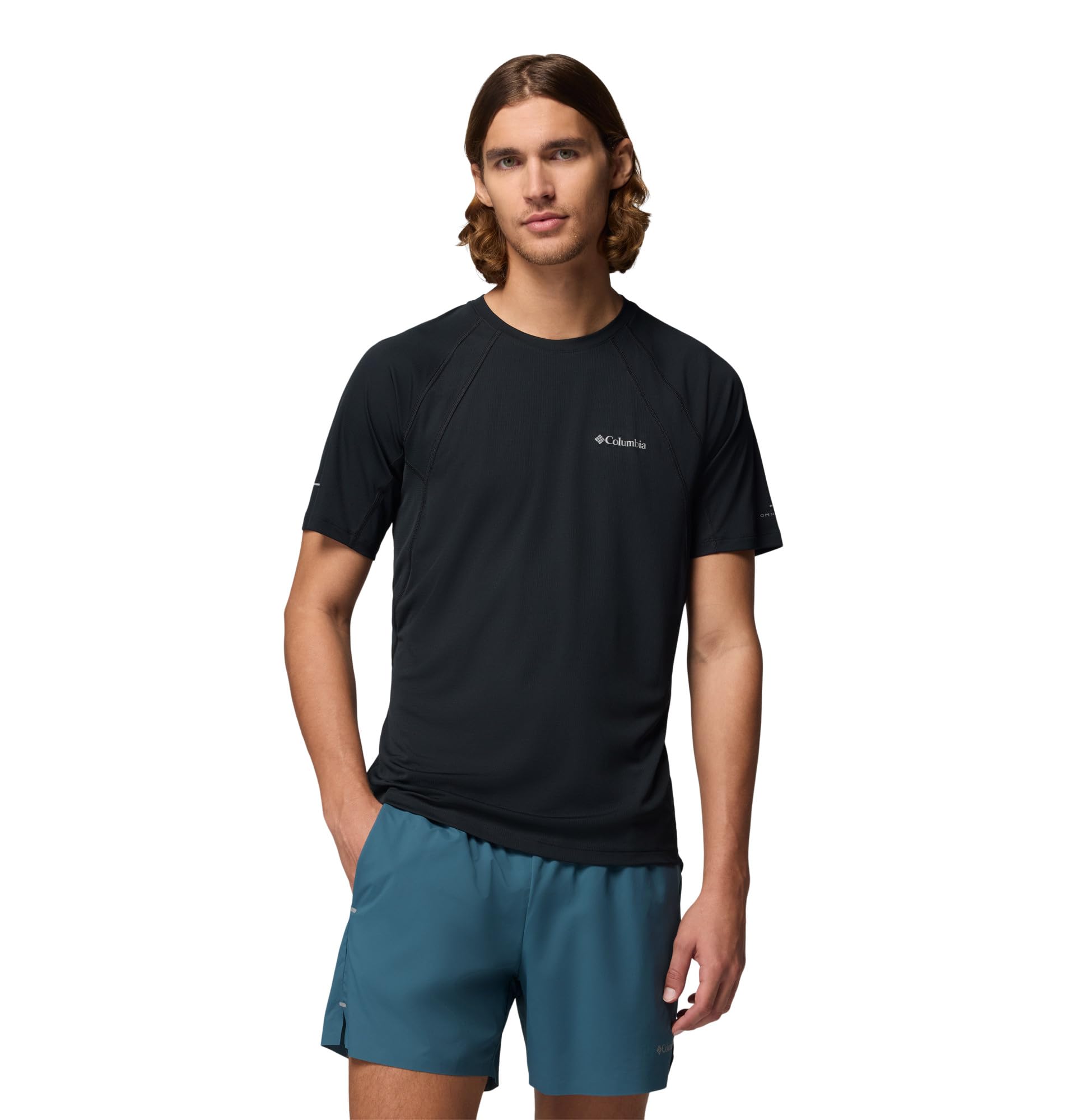 Columbia Men's Stealth Spring Short Sleeve Tee, Short Sleeve T-Shirt, Black, Large