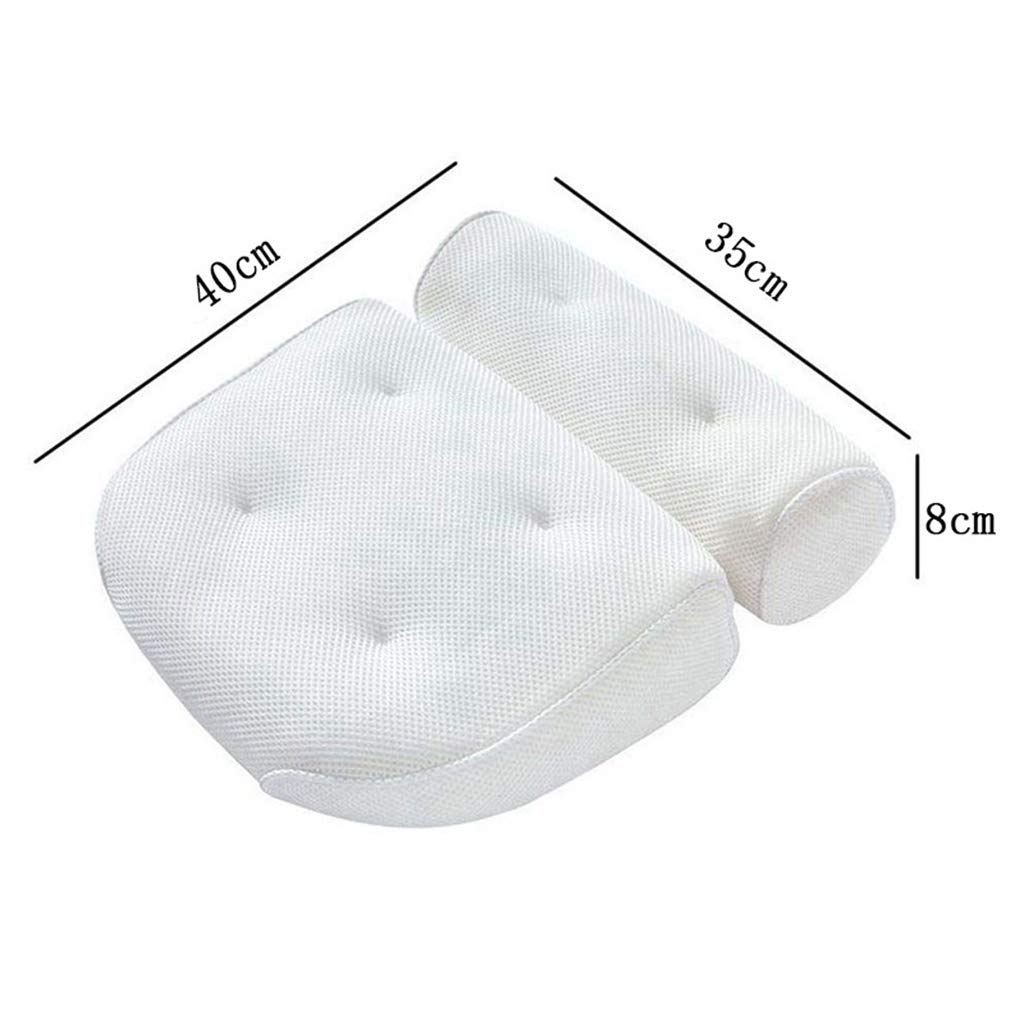 Almohadas para Bañera, Almohada para Bañera De SPA con 6 Ventosas Cabeza, Cuello, Espalda Y Hombros Almohadas para Bañera De Hidromasaje Jacuzzi Home SPA
