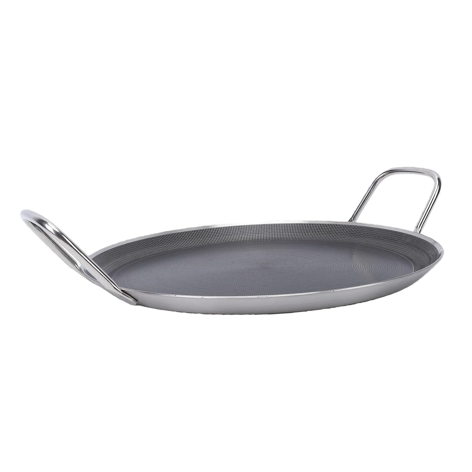Sartén de Acero Inoxidable 316 de 30 Cm, Sartenes para Crepes con Asas de Fondo Plano, Calor Uniforme, Antiadherente, para Panqueques, Crepes, Huevos Sartén de Acero Inoxidable 316 de 30 Cm,