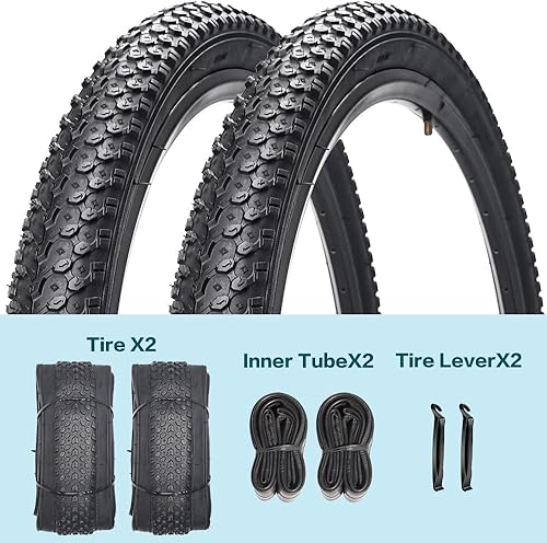 Miniatura 2 de SIMEIQI Neumáticos de bicicleta de 24 pulgadas26 pulgadas, 24 x 2.125, 26 x 2.125, neumáticos de repuesto o tubos interiores AV de 1.260 in válvula