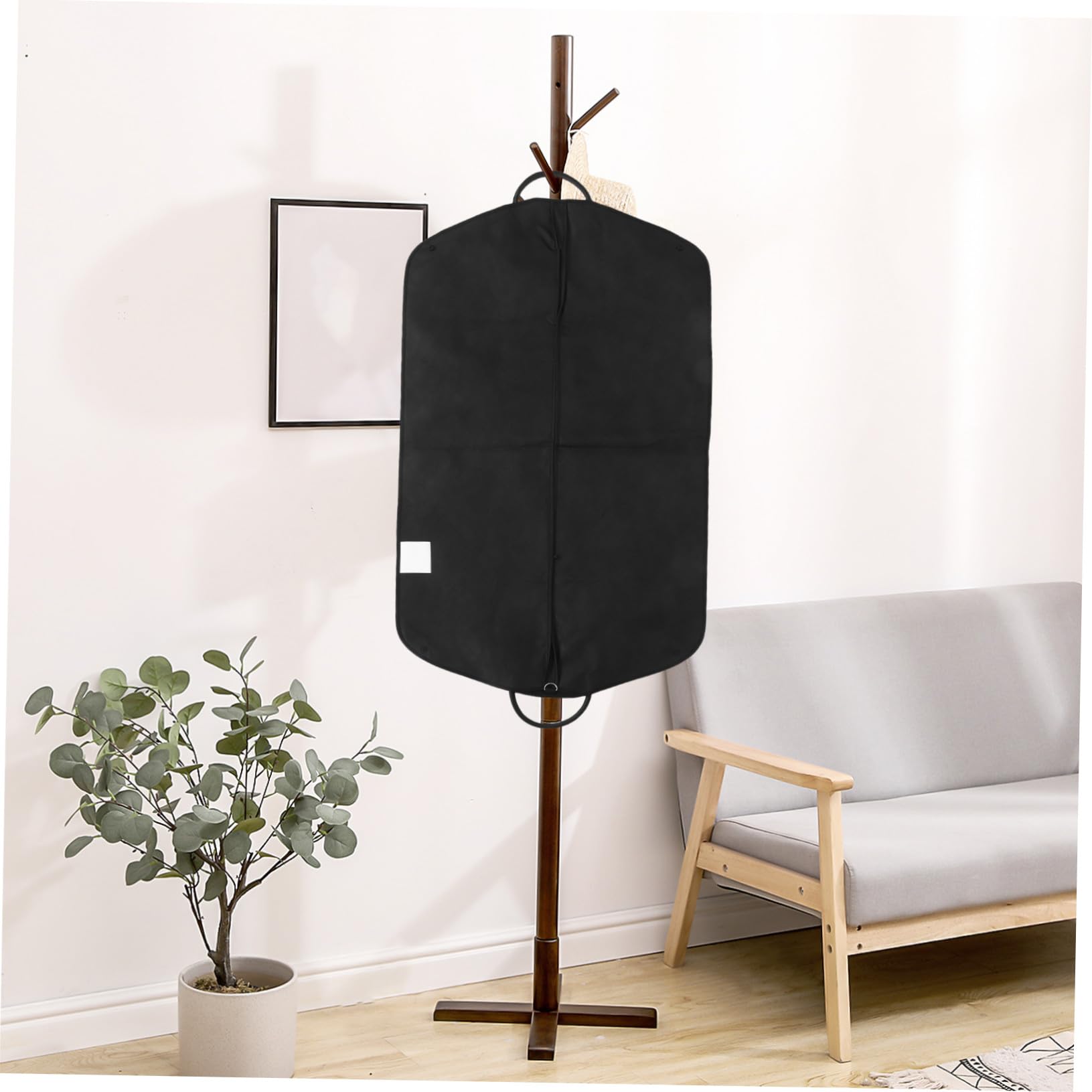 2 Piezas Fundas Ropa No Tejido con Cremallera y Asa Bolsas Protectoras Transpirables y Antipolvo para Trajes Abrigos Chaquetas Para Viajes y Armario