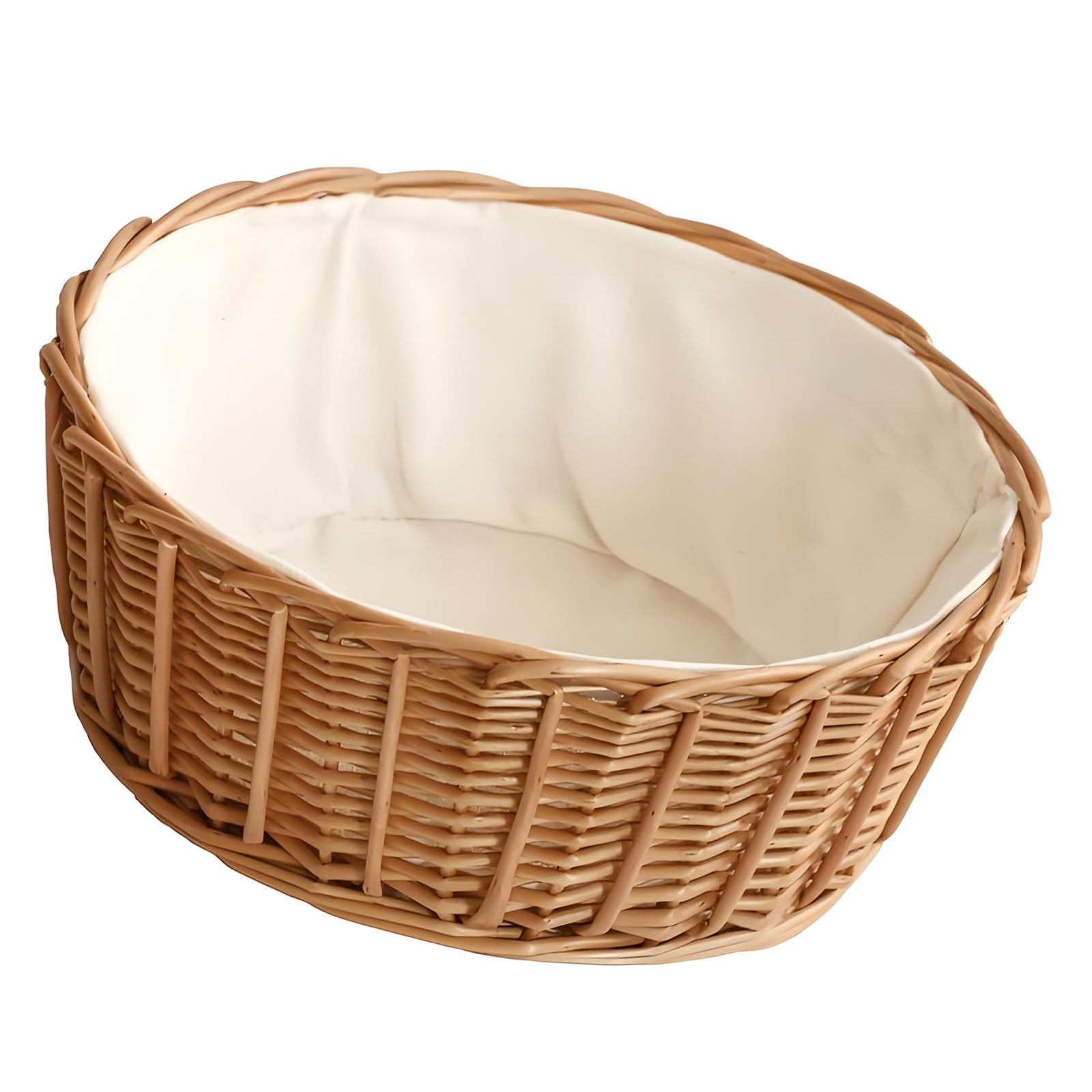 Avejjbaey Willow Storage Bin Handwoven Basket Decoration Perfect for Living Room Bedside Table Organization Natural Sallow Basket