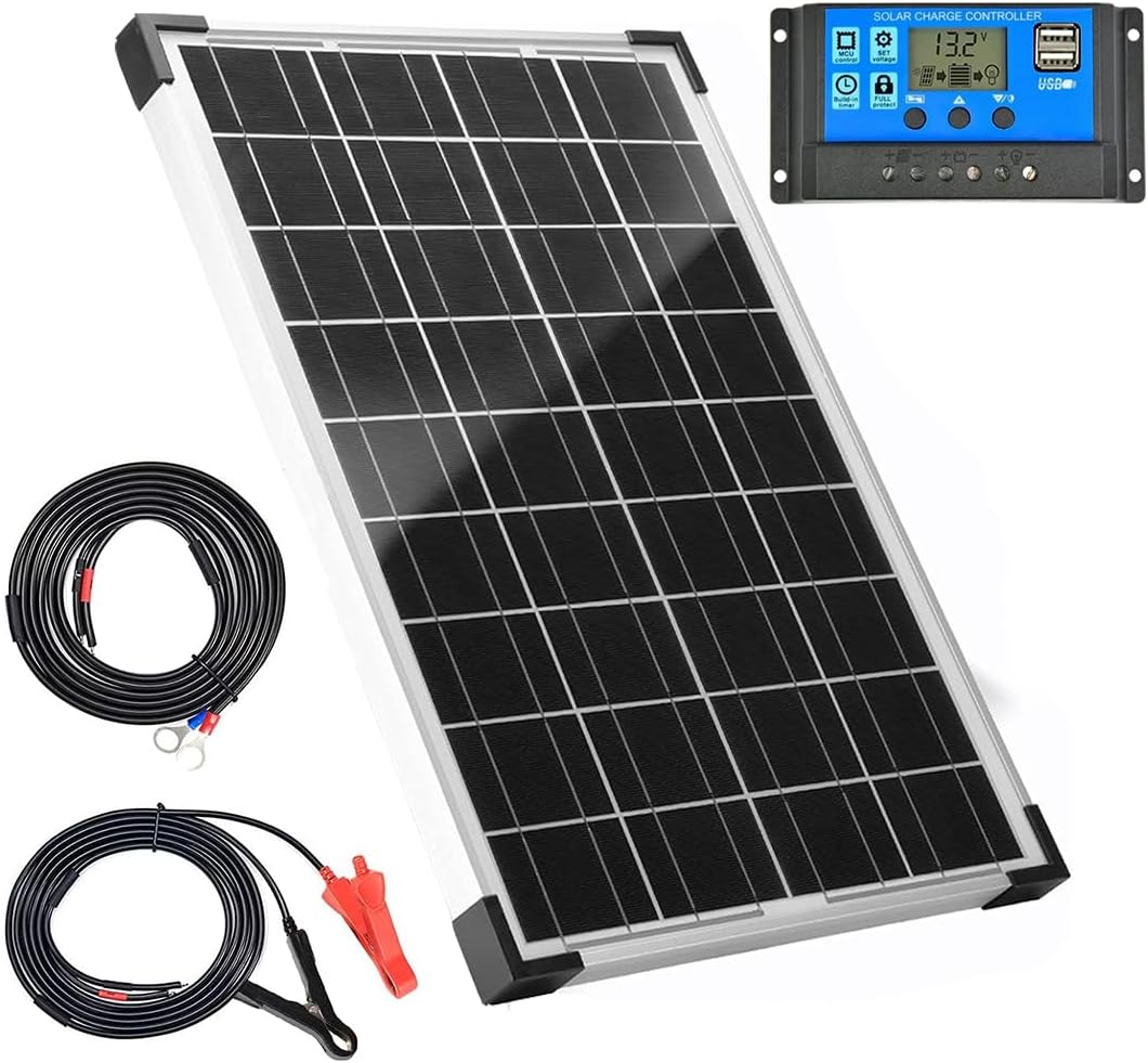 Solarpanel Mit Akku Laderegler Und 230 V Wandler revolt Solar Set: Solarpanel (20 W) mit Akku, Laderegler und 230-V