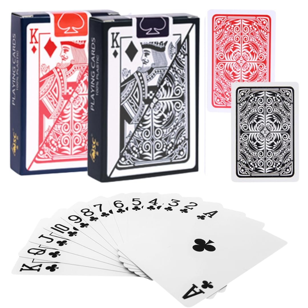 Amazon.co.jp: TIMYU トランプ プラスチック【2色・2個セット】防水