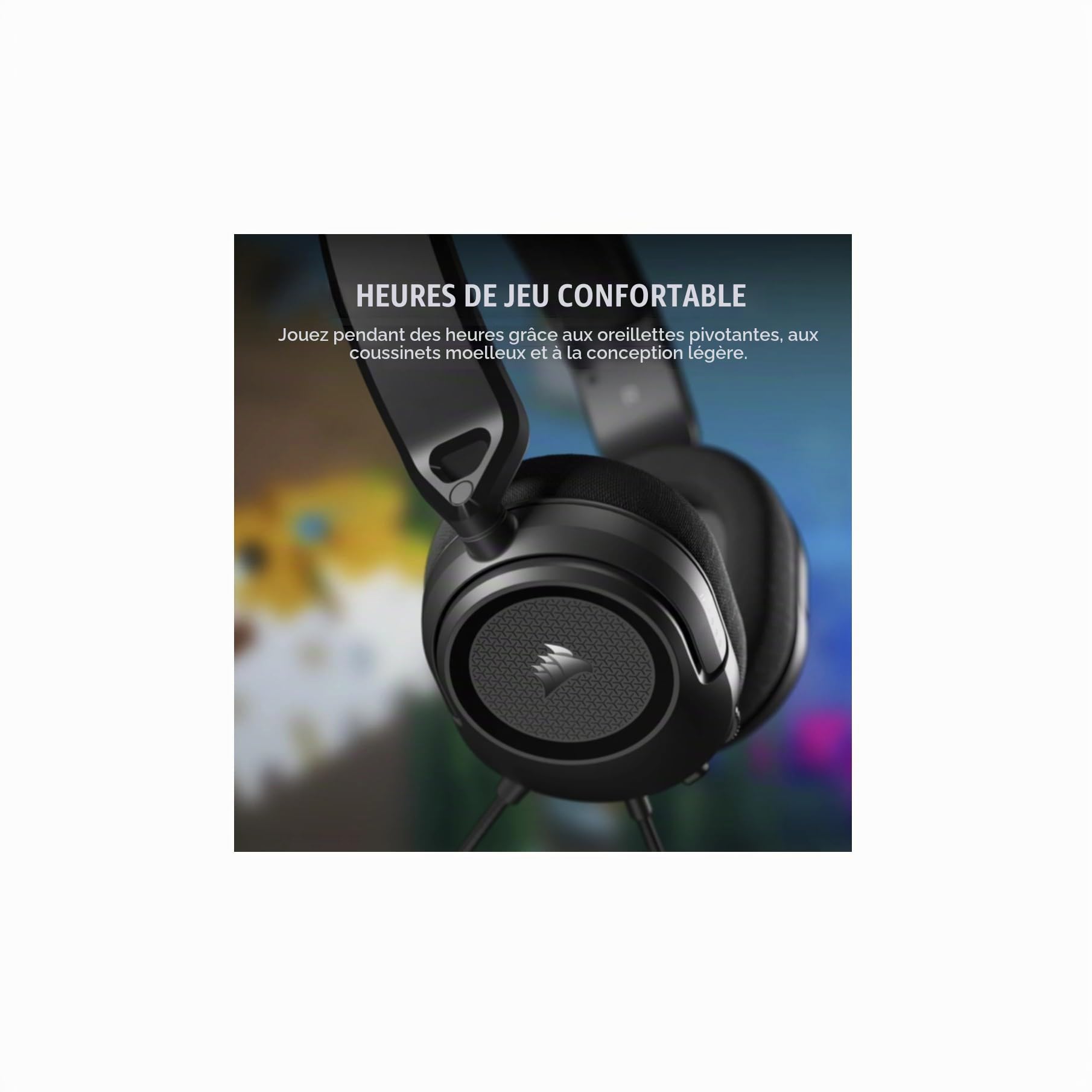 Corsair Casque Gaming Filaire HS35 Surround v2 Multi Plateforme Carbone