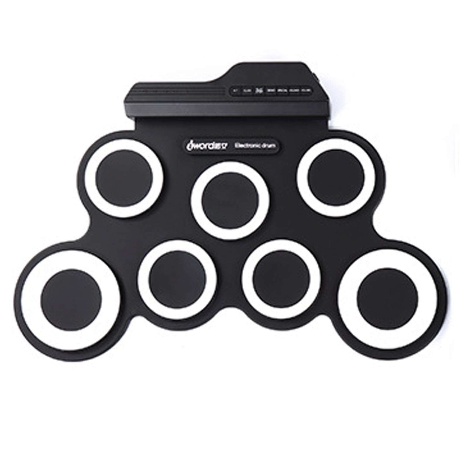 Batteria elettronica 7 Pad Rolls-up Pratica Drum Set Altoparlanti Incorporati Cuffie Presa USB Kit per Adulti Principianti Rotoli Up