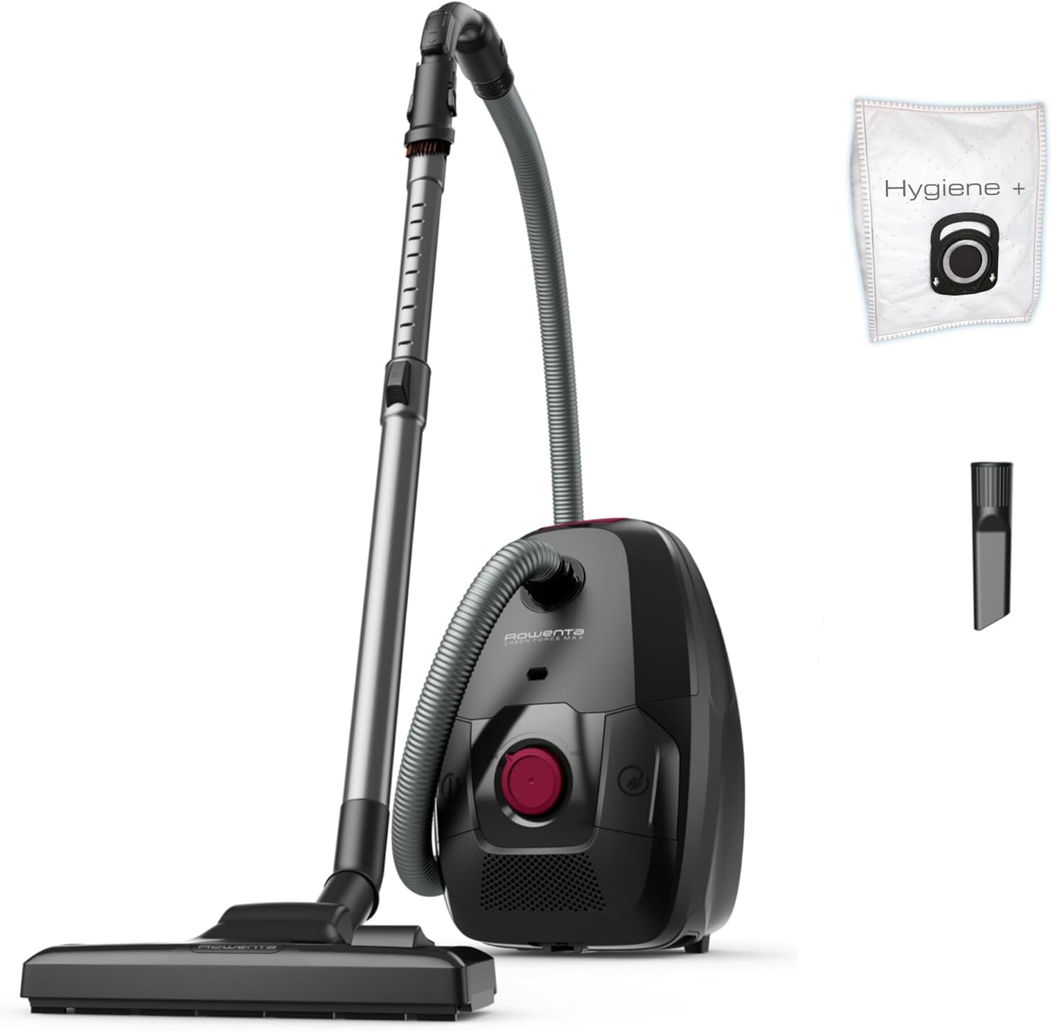 Rowenta Silence Force 7, Aspiradora con Bolsa, 2 Acc, Filtro HEPA | Motor de 900W, Limpieza Silenciosa, Cable de 12m, Bolsa Hygiene+ XXL de 4,5 L, Classic Kit, Compacta, RO4933
