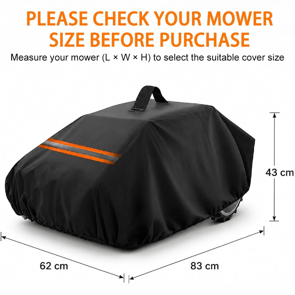 Funda para Robot Cortacésped para Yard Force Classic 300B, Cubierta Protectora Impermeable Oxford 600D con Cordón