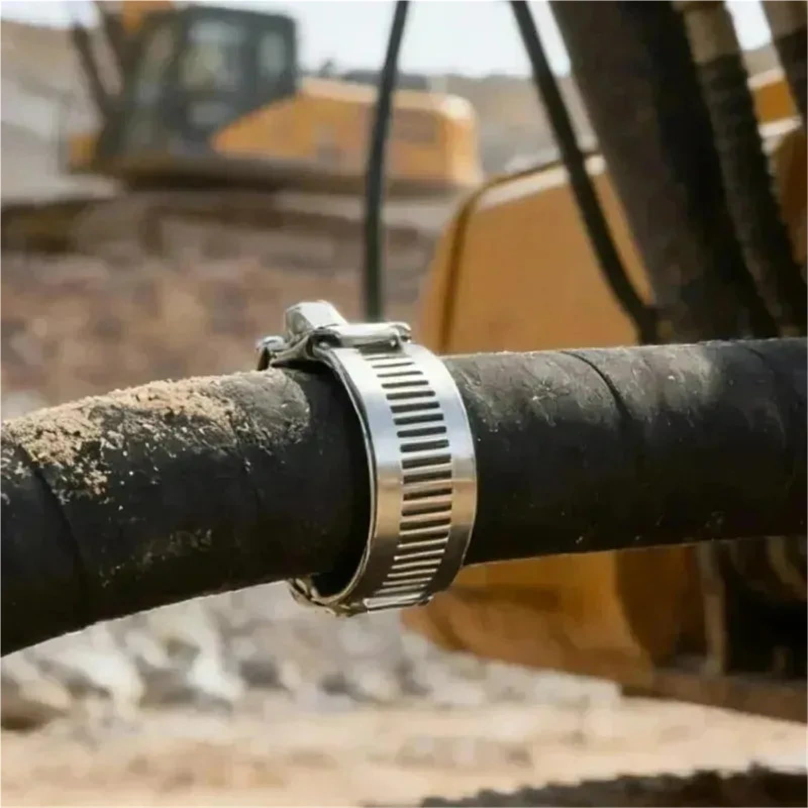 Juego de 3 abrazaderas manguera ajustables, engranaje tornillo sin fin, sujetadores abrazadera acero inoxidable, accesorios for automóviles, y para Manguera(2.5m)
