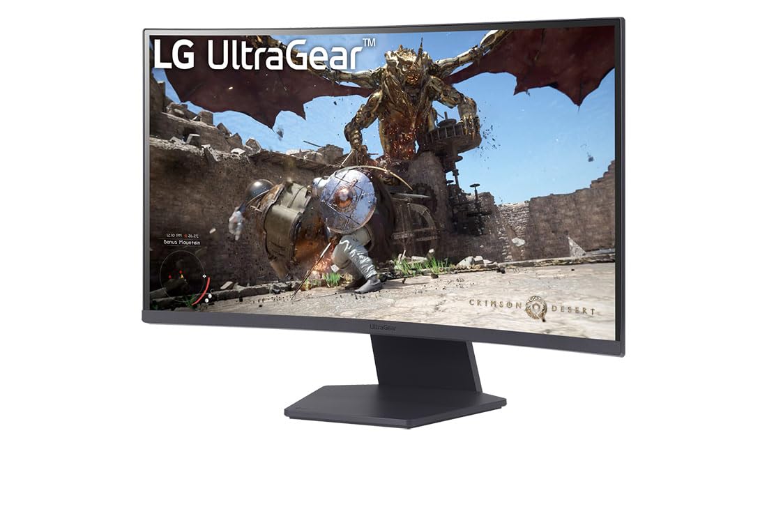 LG Ultragear™ 27GS60QC-B.AEU Ecran PC Gaming 27" - Dalle VA résolution QHD (2560x1440), 1ms 180Hz, HDR 10, sRGB99% (CIE1931), AMD FreeSync, inclinable, réglable en Hauteur