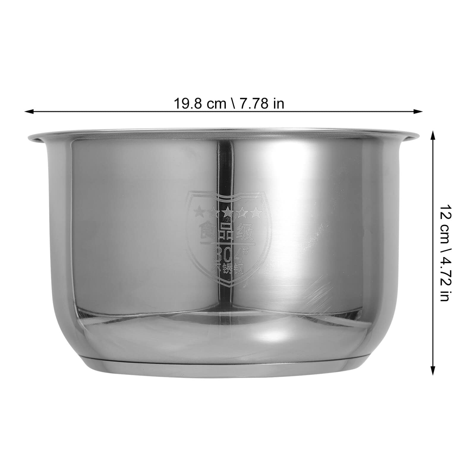 Uonlytech Rice cooker liner cooker inner tank cooker removable container inner pot nonstick rice tank non-stick cooker pot accessories Stainless steel pressure cooker it can move