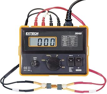 Extech Instruments 380460 Precision Milliohm Meter 110 VAC, 6.3" x 2.8" x 3.4" Size