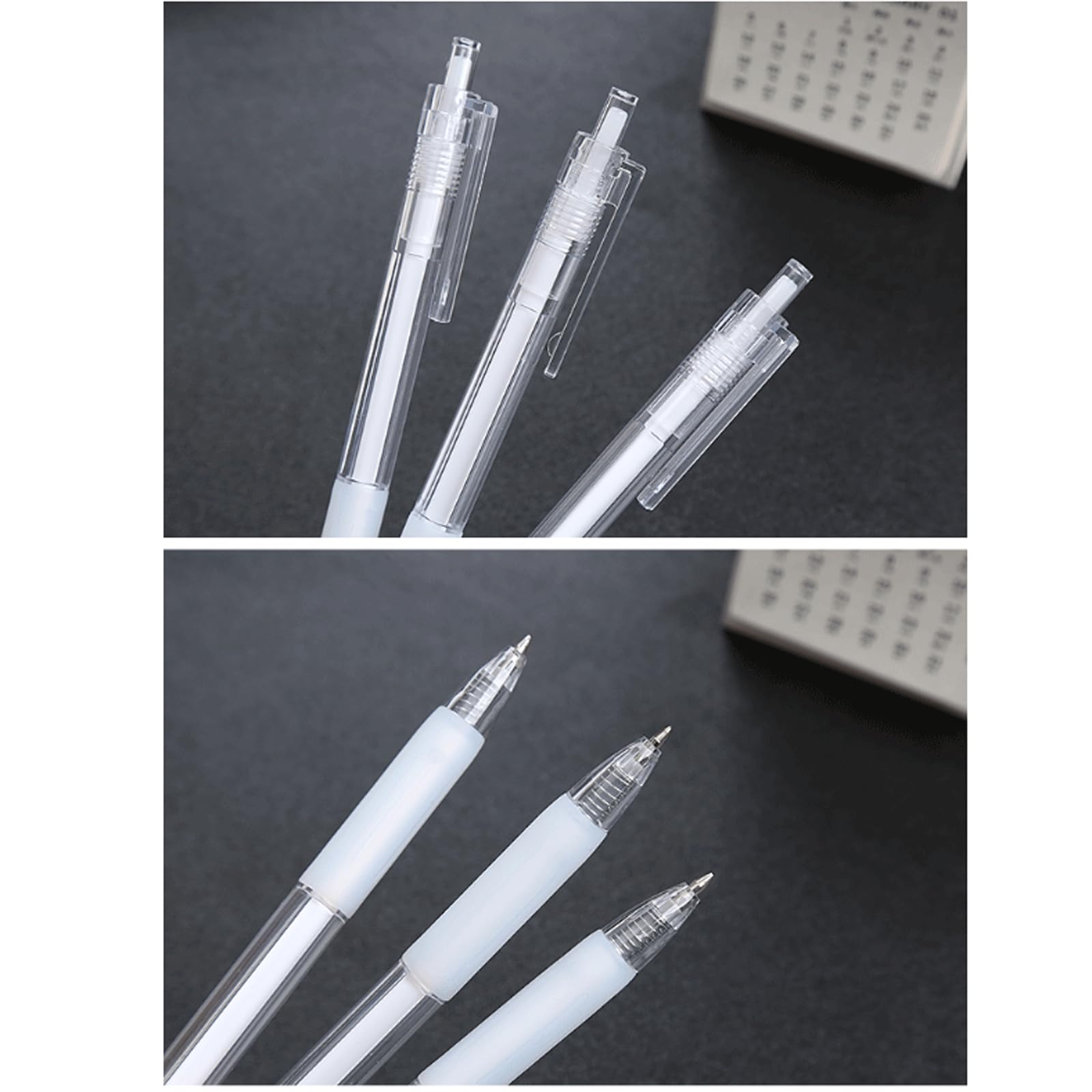 penna gel penna inchiostro gel penna gel 6 pezzi 0,5 mm penna da scrittura impugnatura in gomma morbida per diario scrittura firma penna da lavoro inchiostro nero
