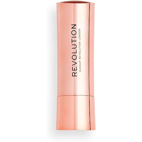 Makeup Revolution Satin Kiss Lipstick, Intense Color, Available In 12 Shades, Vegan & Cruelty-Free, Chauffeur, 3.5g