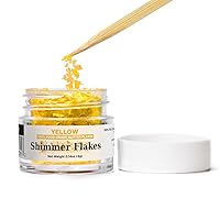 Vista 45 de Bakell 's White Shimmer Flakes - (0.14 oz y 1 tarro) Elegantes copos de purpurina comestibles para tus maravillas culinarias