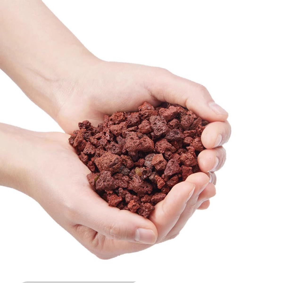 2 kg di Rocce laviche vulcaniche Naturali, Roccia lavica Nera e Roccia lavica Rossa, per bracieri da Interni ed Esterni, caminetti, Grill a Gas e paesaggistica