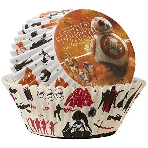 Star Wars Disposable Cupcake Liners and Toppers - 50 Baking Cups and 24 Fun Pix Toppers