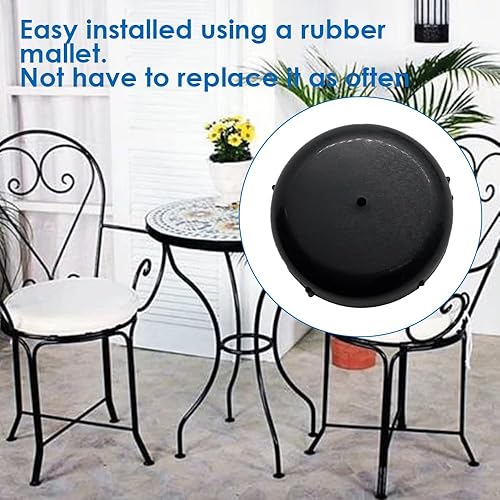 Miniatura 5 de Protector deslizante de silla de hierro forjado, muebles de patio, patas de mesa, patas de mesa, 1-12 pulgadas de diámetro, accesorios de repuesto