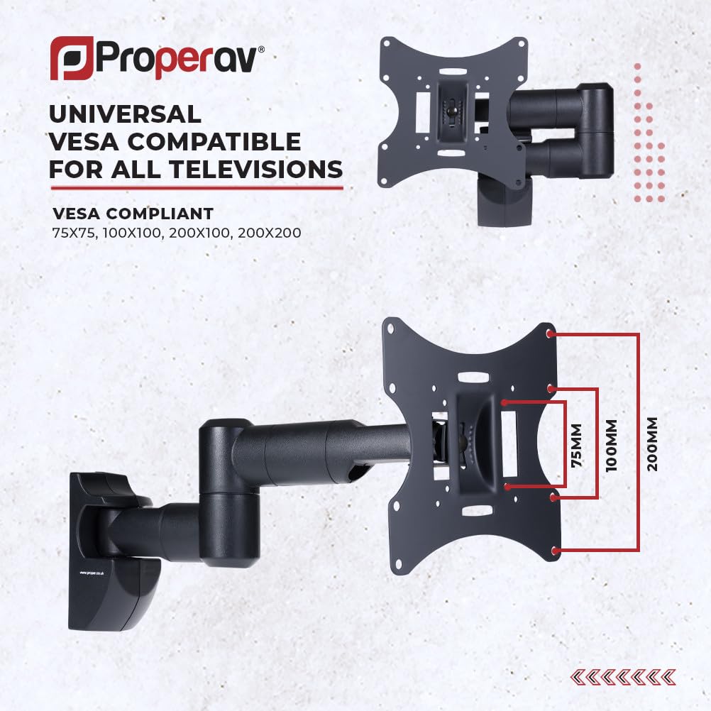BONTEC Support Mural TV Orientable et Inclinable, Support TV Mural LED
