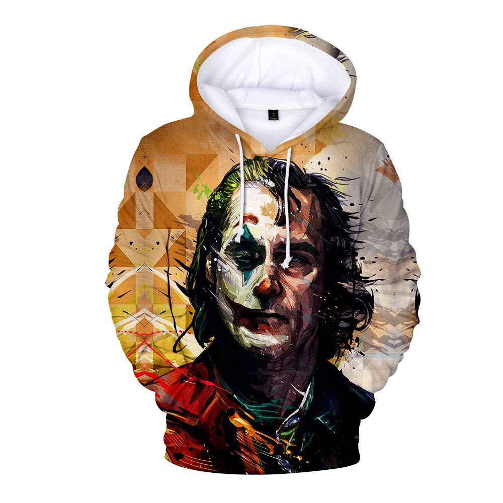 Men's Hoodies Joker Hoodie Fashion Print Hoodies Plus Velvet 2XS to 4XL