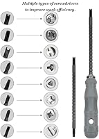 Vista 4 de Juego de destornilladores magnéticos multibroca 17 en 1, todo en uno, destornillador multiusos portátil, herramienta de destornillador ajustable