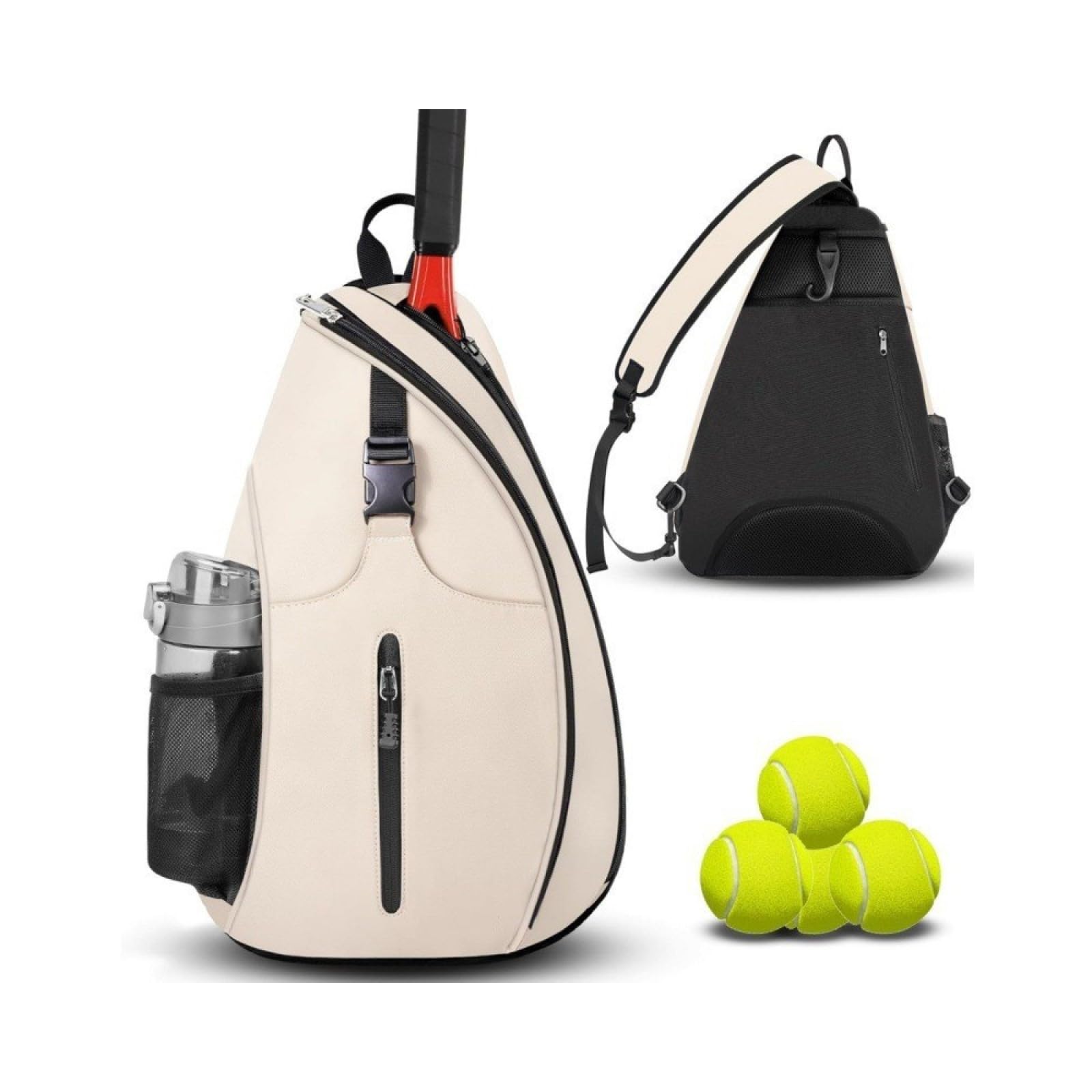 Borsa da tennis per 2 racchette, borsa per racchette da tennis, zaino da tennis, racchetta da badminton, borsa per il trasporto, borsa per tennis, pickleball/badminton/squash