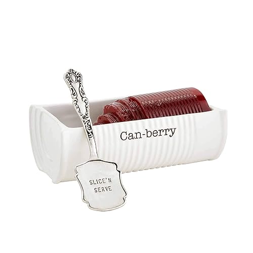 Mud Pie Can-Berry Ceramic Cranberry Serving Dish and Spatula Set