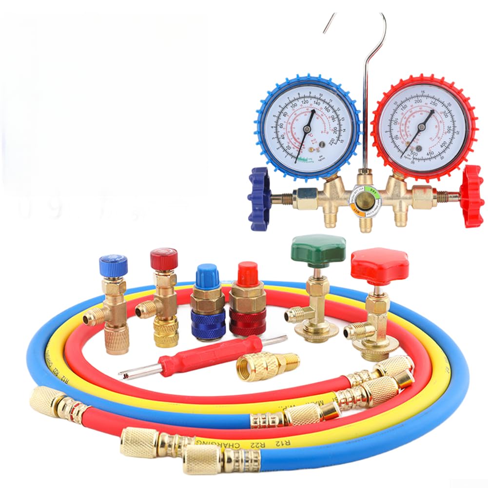 Ensemble de manomètres de collecteur 3 voies R134a Kit d'outils CVC 500 PSI
