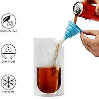 Vista 2 de Bolsas de plástico ocultables y reutilizables con embudo (8OZ-3PCS+16OZ-3PCS)