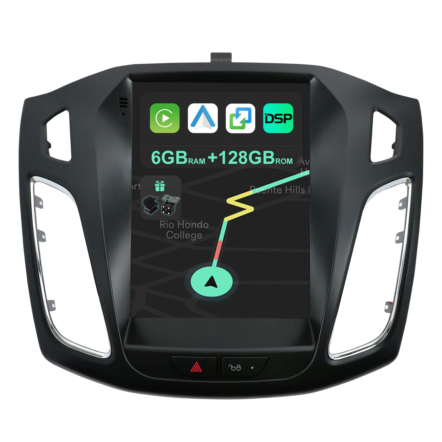 [6G + 128G] IPS 9,7" Android 15 radio samochodowe do Ford Focus 2010-2014 z nawigacją Octa Core-[wbudowany CarPlay/Android Auto/DSP/Mirror Link/GPS Navi/360 Camera/Bluetooth 5.0/WiFi/USB