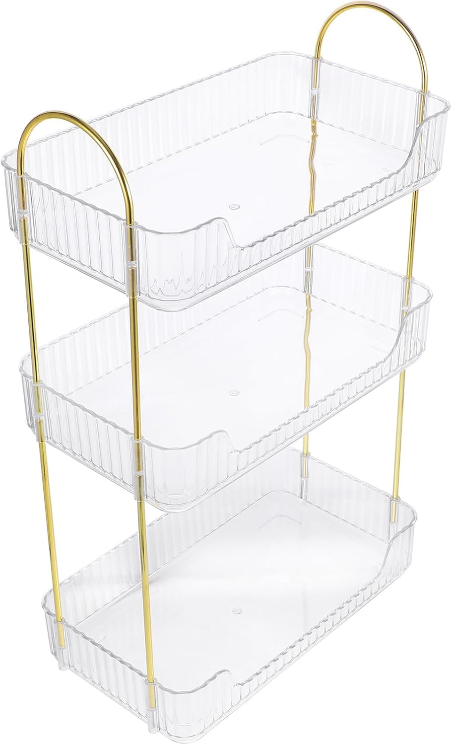 3-Tier Bathroom Countertop Organizer Shelf, Tiered Cosmetics Storage Rack for Vanity, Acrylic Bathroom Counter Shelves for Skincare and Makeup