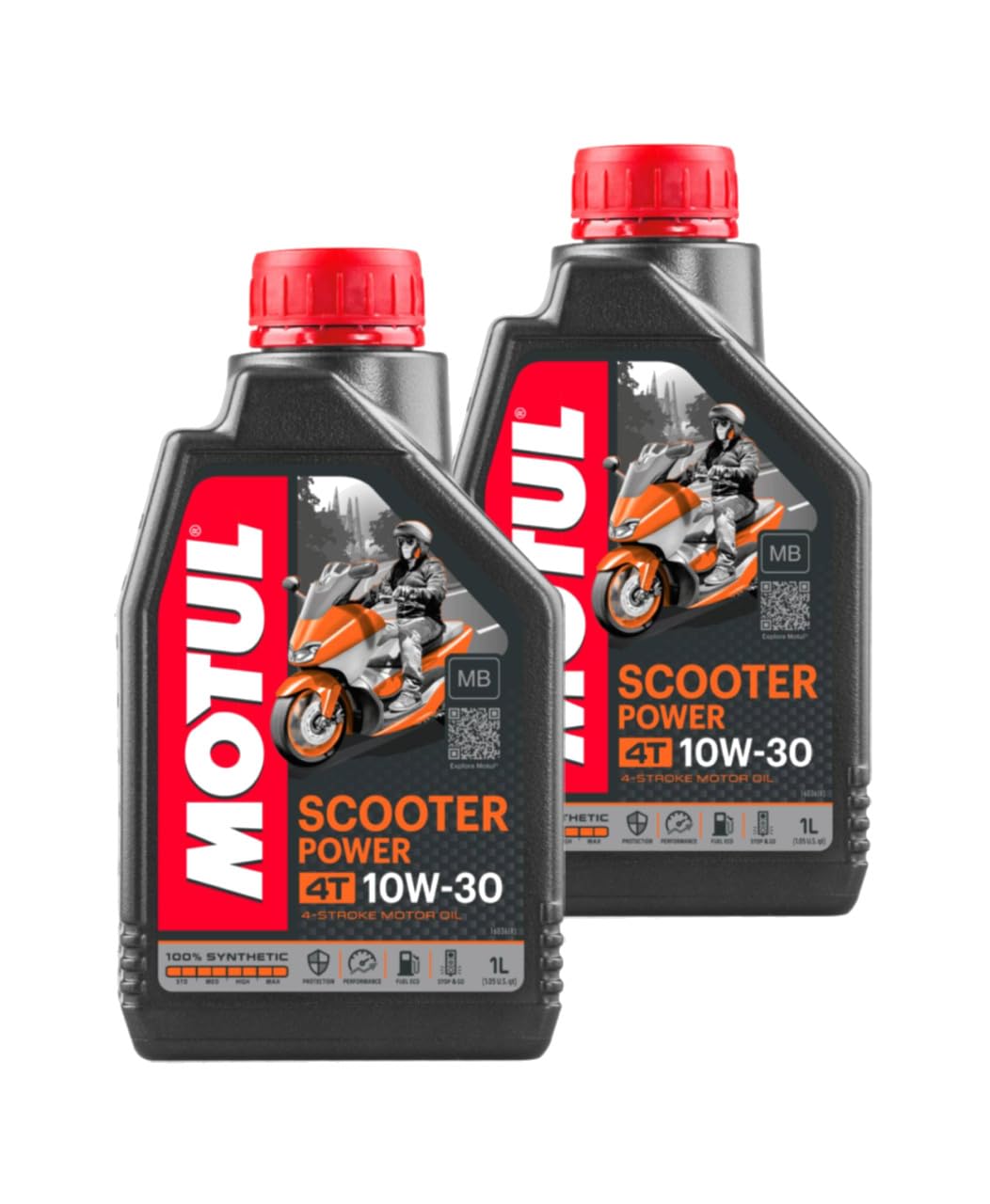 2 Kits Dhuile Scooter Power 4T 10W30 MB 1L KT-2