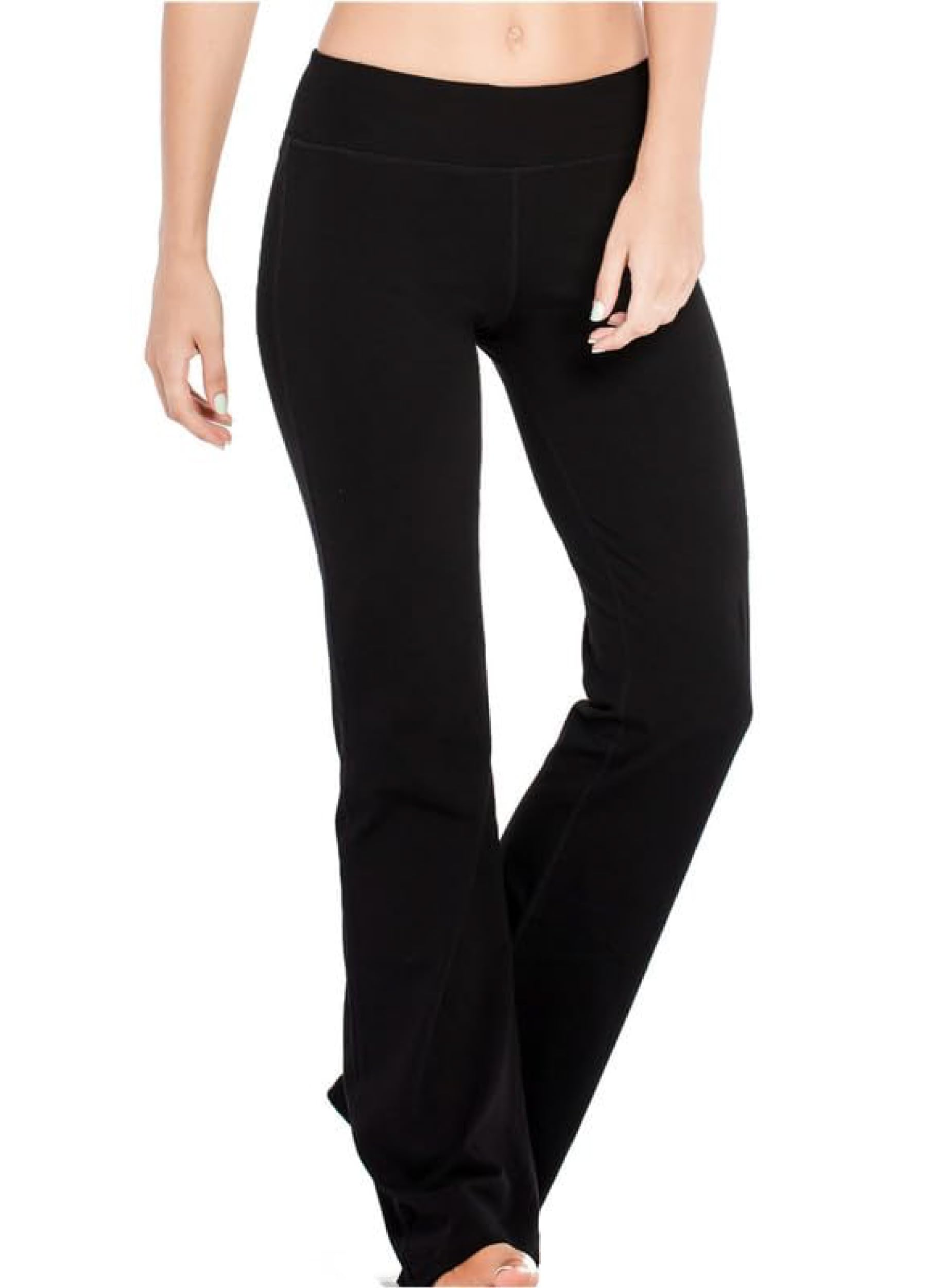 S-XXXL 29''31''33''35'' Inseam Women's Cotton Bootcut Pants Inner Pocket