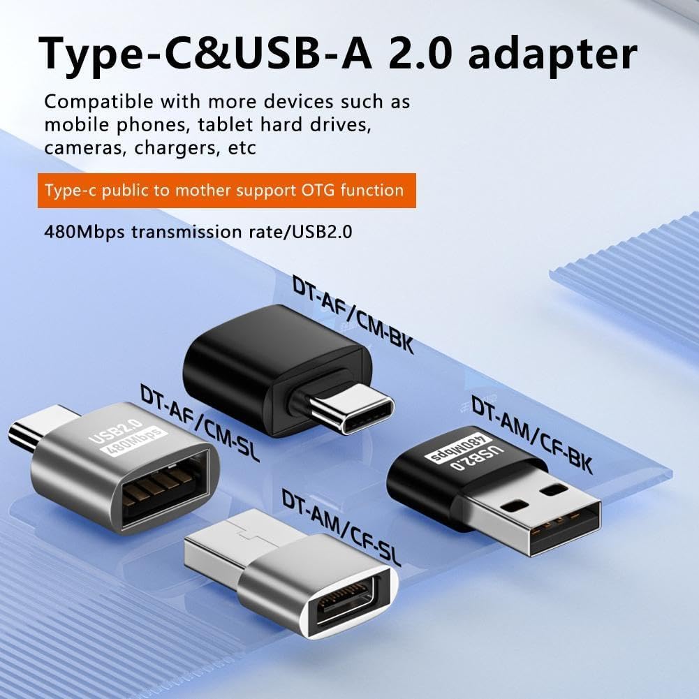 Adattatore USB C femmina a USB A maschio, convertitore cavo caricabatterie tipo C nero, confezione da 3 | Leroy Merlin