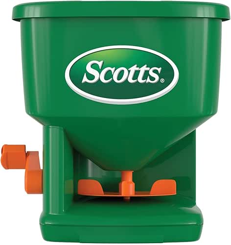 Scotts Whirl Hand-Powered Spreader - for Grass Seed, Lawn Fertilizers,