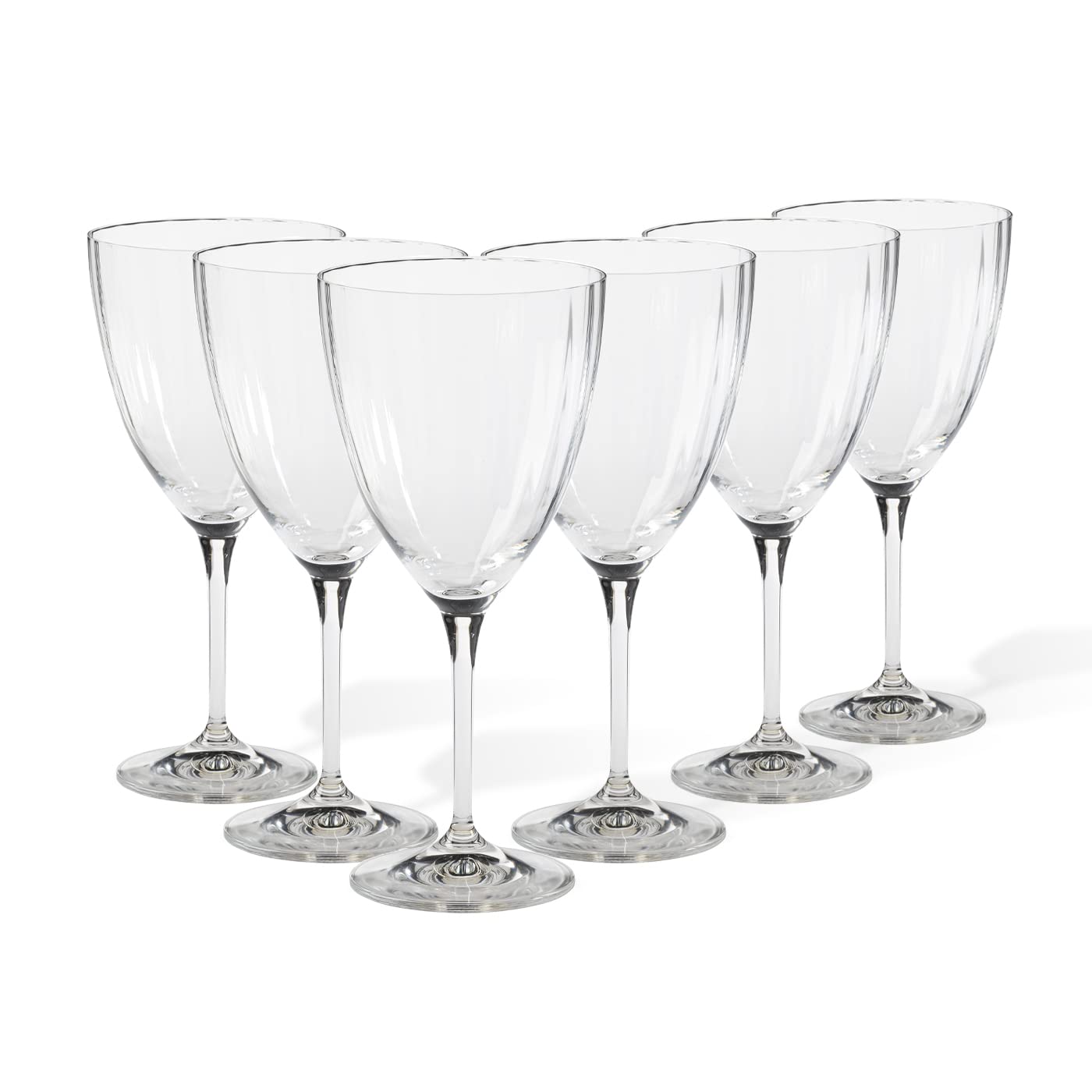 Casafina Glassware 14 oz Set of 6 Water Glasses - Sensa Collection Clear Microwave Dishwasher Safe Dinnerware Food