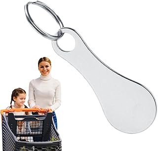 ショッピングトロリー用キーホルダー、ショッピングカート用キーホルダー | トロリー ロック 解除キー カート キーホルダー,車のキーホルダークォーターキーホルダー、ショッピングトロリーツール紛失防止、キーホルダーの装飾