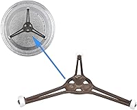 Vista 5 de 2 soportes para tocadiscos de microondas para horno de microondas de 9.6 pulgadas, placa giratoria plana de vidrio, soporte de bandeja de placa