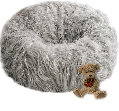 Miniatura 7 de SXBCyan Funda para puf de piel sintética esponjosa, puf, otomano, asiento esquinero, sofá, sillón reclinable (color A, tamaño: 23.6 in)