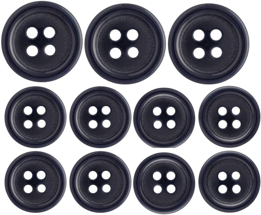 Brand, Navy Blue Basic Suit Buttons Set 11 Pieces