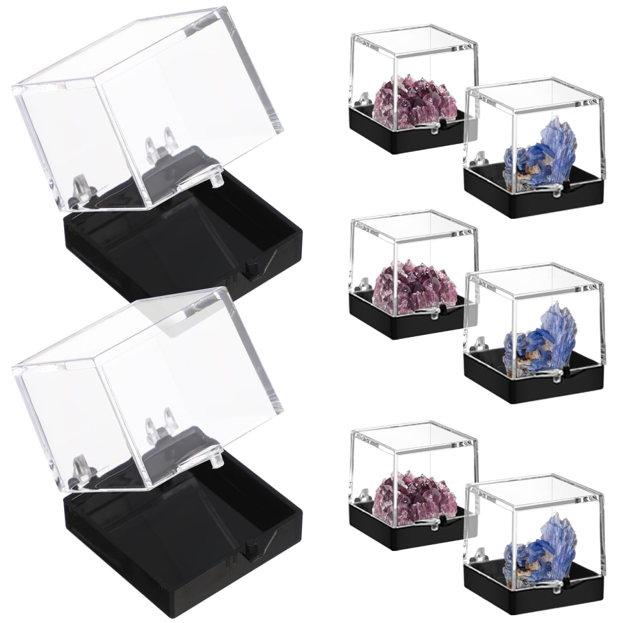 Boîtes de présentation minérales standard pour fournitures artistiques et échantillons de pièces