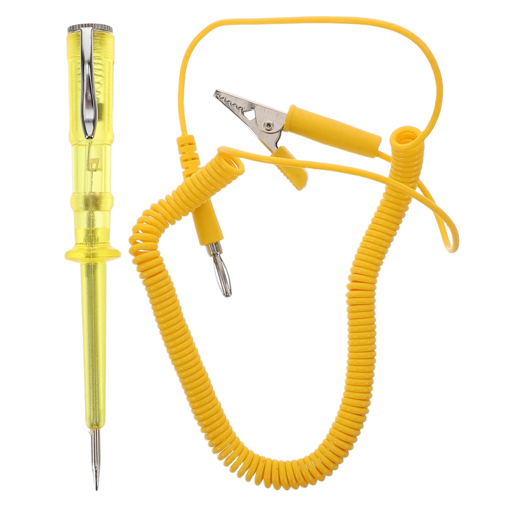 VOSAREA Car Battery Tester Voltage Tester Automotive Electrical Tester Wire Testing Pencil for Cars Auto Tool Car Circuit Tester Component Test Light Automotive Light Tester Yellow Metal