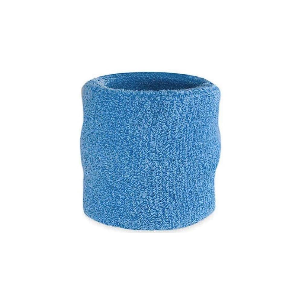 3 x 3 Inch Wrist Sweatbands Tennis Wrist Bands Absorbent Sweatbands for Football Basketball Running Athletic Sports and Working Out, Pack of 1 (Sky Blue)
