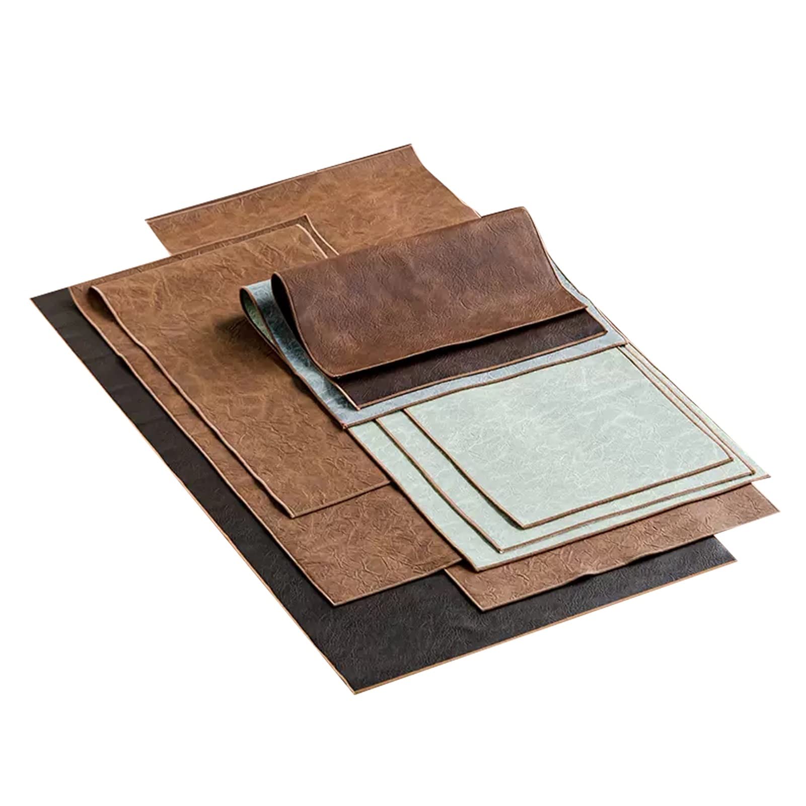 Bieżnik stołowy ze skóry PU, Skórzany, wodoodporny, dwustronny bieżnik na stół, 2 kolory, 3 rozmiary(Green,80x35cm31.5x13.8'')
