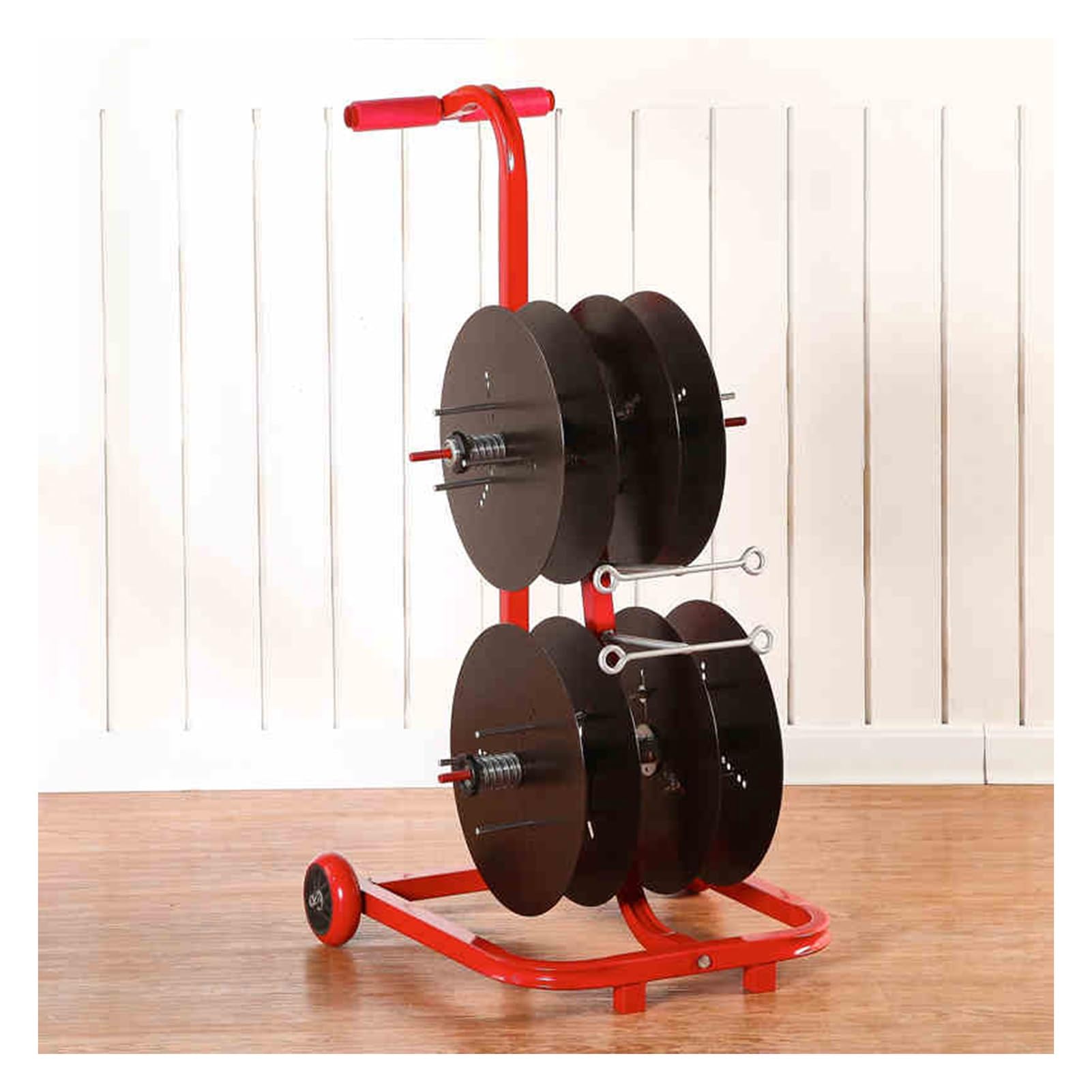 Dispensador de cables y soporte para bobinas de almacenamiento industrial en fábricas